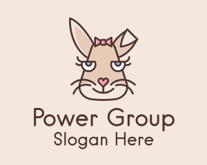 Pet Store - Girl Bunny Face logo design