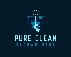 Pressure Washer Cleaning logo design