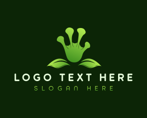 Frog - Nature Frog Hand logo design