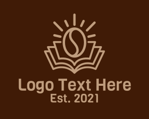 Library - Coffee Bean Book logo design
