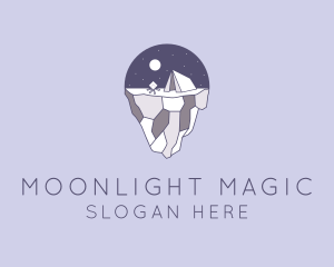 Nighttime - Floating Camping Ground logo design