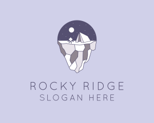 Rocky - Night Camping Rocks logo design