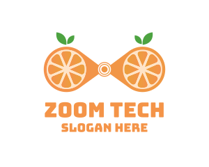 Zoom - Orange Fruit Binoculars logo design