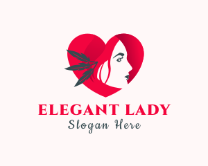 Heart Lady Salon logo design