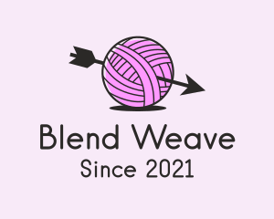 Interweave - Arrow Yarn Ball logo design