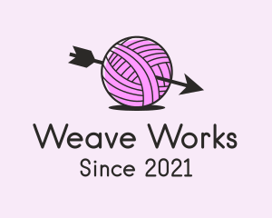 Loom - Arrow Yarn Ball logo design