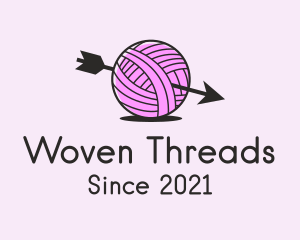 Arrow Yarn Ball  logo design