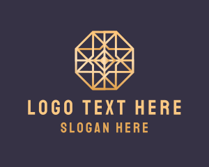 Lux - Octagon Gold Luxury logo design