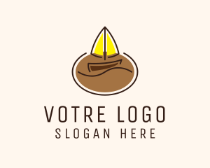 Sailboat Coffee Bean Logo