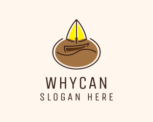 Sailboat Coffee Bean Logo