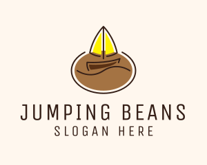 Sailboat Coffee Bean logo design