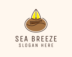 Sailboat - Sailboat Coffee Bean logo design