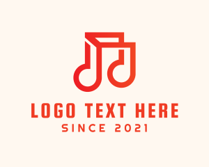Music Producer - Geometric Musical Note logo design
