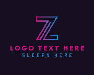 Computer Programmer - Digital Software Letter Z logo design