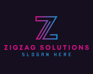 Digital Software Letter Z logo design