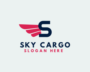 Logistics Delivery Wings logo design