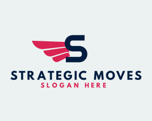 Logistics Delivery Wings logo design