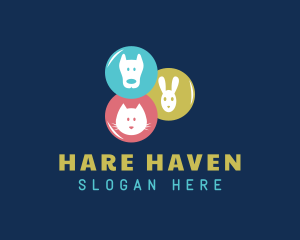 Hare - Cat Dog Bunny Veterinary logo design