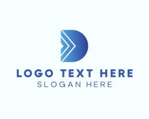 Typography - Logistics Forward Letter D logo design