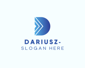 Logistics Forward Letter D logo design
