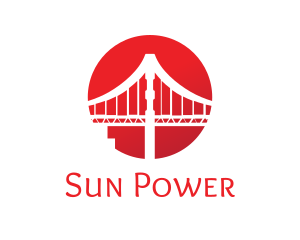 Red Sun Bridge logo design