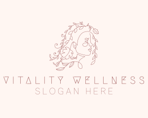 Wellness Leaf Lady logo design