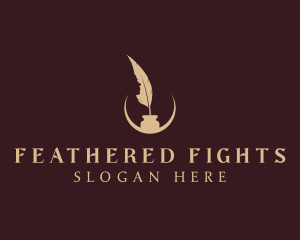 Law Feather Quill logo design