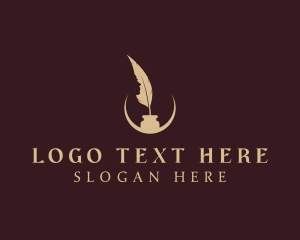 Vintage - Law Feather Quill logo design