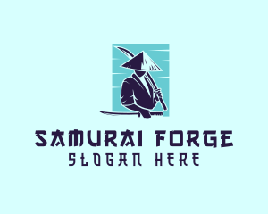 Samurai Ninja Warrior logo design