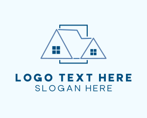 Leasing - Blue Attic Roof logo design