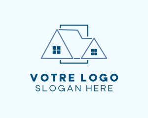 Blue Attic Roof Logo