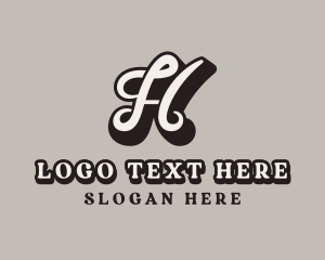 Feminine Stylish Company Letter H logo design