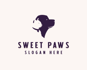Adorable - Happy Pet Cat Dog logo design