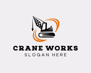 Crane - Industrial Construction Crane logo design