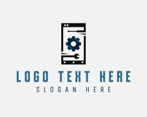 Soldering Iron - Cell Phone Technician logo design