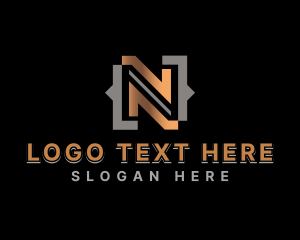 Startup Business Modern Letter N Logo