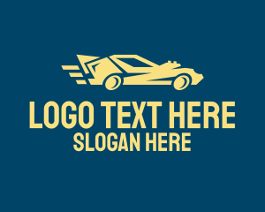 Car Silhouette - Drag Race Car logo design