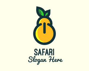 Pear Fruit Power Button Logo