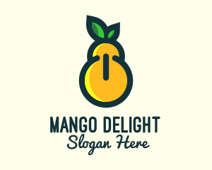 Mango - Pear Fruit Power Button logo design