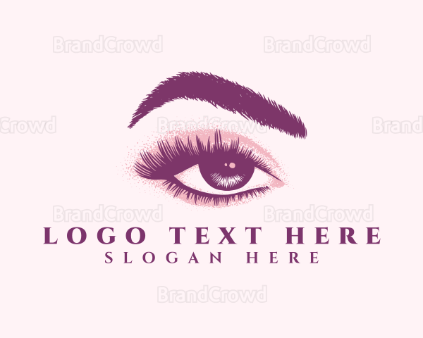 Cosmetic Eye Lashes Eyebrow Logo