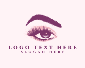 Eyeliner - Cosmetic Eye Lashes Eyebrow logo design