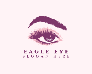 Cosmetic Eye Lashes Eyebrow logo design