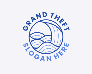 Ocean Wave Lines Logo