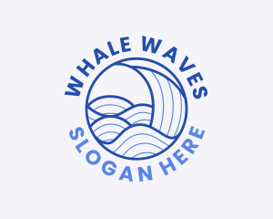 Ocean Wave Lines logo design