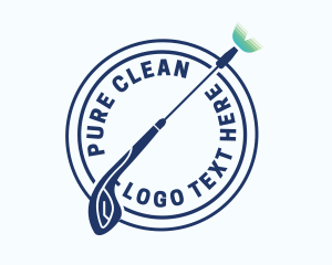 Blue Pressure Washing logo design