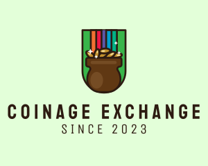 Coinage - Rainbow Gold Pot logo design