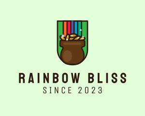 Rainbow Gold Pot logo design