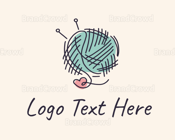 Heart Knitting Thread Logo | BrandCrowd Logo Maker
