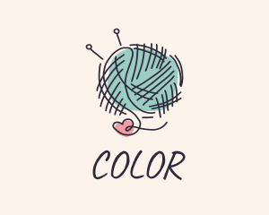 Heart Knitting Thread Logo
