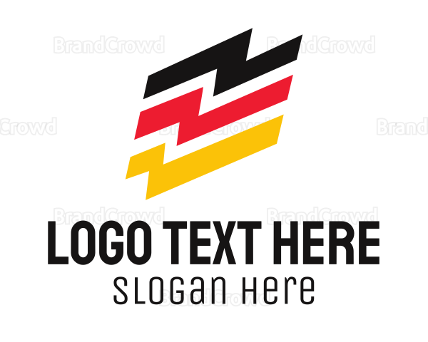 Germany Lightning Flag Logo